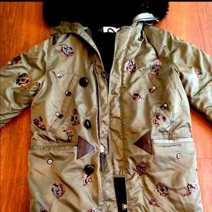COPY - Coach green sequin Eskimo jacket